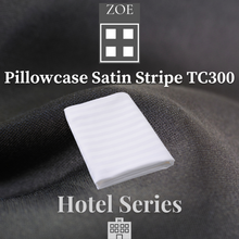 Load image into Gallery viewer, Pillowcase 3cm Satin Stripes - Hotel Quality - Zoe Home®
