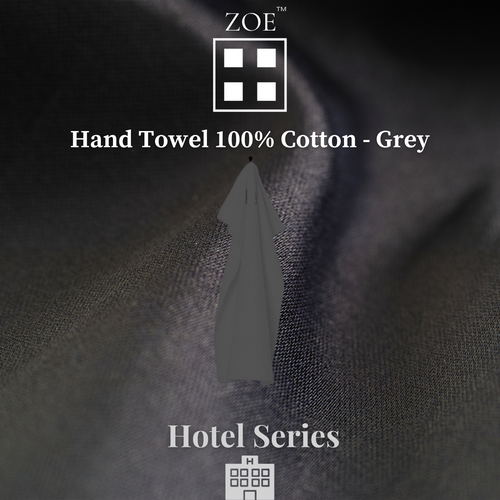 100% Cotton Hand Towel Grey - Hotel Quality - Zoe Home®