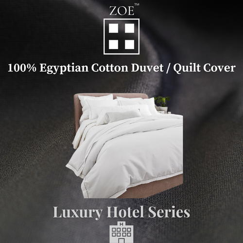 Zoe 100% Egyptian Cotton Duvet / Quilt Cover with Flap Hotel Quality - Super Single / Queen / King - Zoe Home®